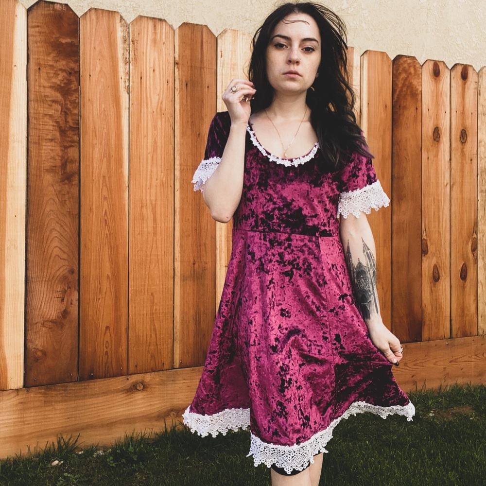 Vintage velvet dress.
